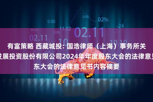 有富策略 西藏城投: 国浩律师（上海）事务所关于西藏城市发展投资股份有限公司2024年年度股东大会的法律意见书内容摘要