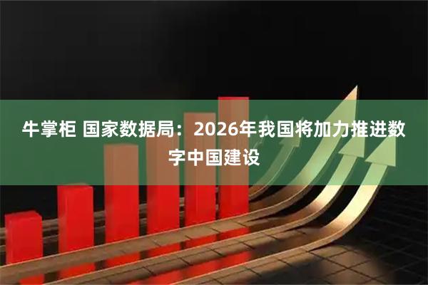 牛掌柜 国家数据局：2026年我国将加力推进数字中国建设
