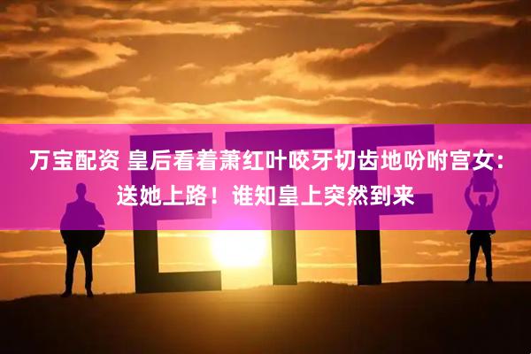 万宝配资 皇后看着萧红叶咬牙切齿地吩咐宫女：送她上路！谁知皇上突然到来